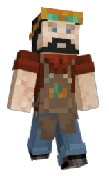 Dampken's Minecraft skin wearing the 15th Anniversary cape