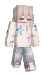 white linen and pot pourri Minecraft skin — Slim model — first worn by lvjylctte