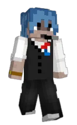 mine shaft and azure Minecraft skin — Slim model