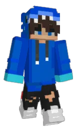 cobalt and science blue Minecraft skin — Classic model — first worn by Ptyws