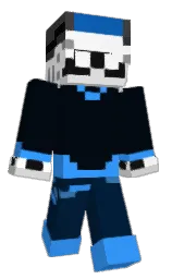 black pearl and white Minecraft skin — Classic model