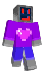 electric violet and blue Minecraft skin — Classic model