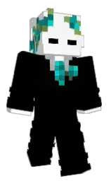 black and white Minecraft skin — Classic model