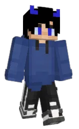black and chambray Minecraft skin — Classic model