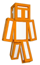 orange roughy and white Minecraft skin — Classic model