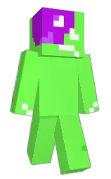 screamin' green and electric violet Minecraft skin — Classic model