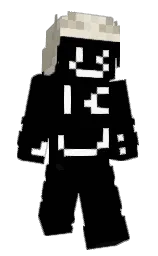 black and soft amber Minecraft skin — Slim model — first worn by KsawerS