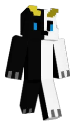cod gray and white Minecraft skin — Classic model — first worn by furrydrawer