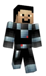 black and cod gray Minecraft skin — Classic model