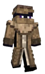 black and tobacco brown Minecraft skin — Slim model — first worn by OFFTHESTREET