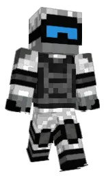 silver and white Minecraft skin — Classic model
