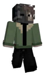 axolotl and black Minecraft skin — Classic model