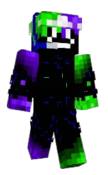 black and blue Minecraft skin — Classic model