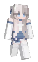 white and whisper Minecraft skin — Slim model