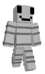 silver and dove gray Minecraft skin — Classic model — first worn by canguy42