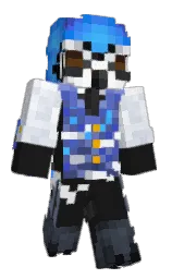 cod gray and dodger blue Minecraft skin — Classic model — first worn by Cyberedgescar