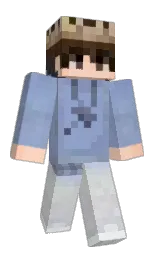 white and black white Minecraft skin — Classic model — first worn by JAYtheMENACEE