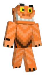 crusta and atomic tangerine Minecraft skin — Classic model — first worn by RedAISkye