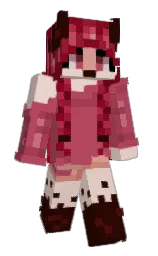 sepia black and oyster pink Minecraft skin — Slim model