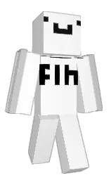 white and silver Minecraft skin — Classic model — first worn by zYamaa