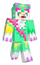 aquamarine and white Minecraft skin — Classic model — first worn by DanJDyt