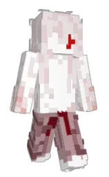 white and soft peach Minecraft skin — Slim model