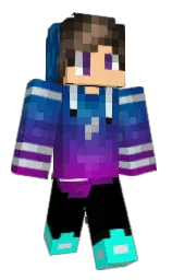 black and catalina blue Minecraft skin — Slim model — first worn by SKYFALL75