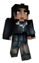 black and cinder Minecraft skin — Classic model