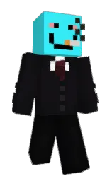 cyan / aqua and woodsmoke Minecraft skin — Slim model — first worn by Nothing________