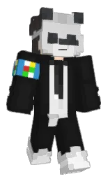 SoyPandi's Minecraft skin wearing the Pan cape