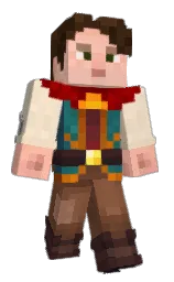 Eslick's Minecraft skin wearing the Hero cape