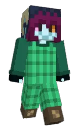 green pea and jungle green Minecraft skin — Slim model — first worn by SleepySylvey