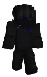 Purquel's Minecraft skin wearing the Purple Heart cape