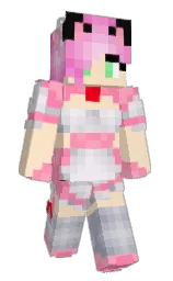 SadiePup's Minecraft skin wearing the Pan cape