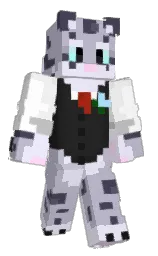 gray suit and selago Minecraft skin — Slim model — first worn by Taintted