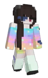 foxf's Minecraft skin wearing the Aurora cape