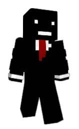 black and concrete Minecraft skin — Classic model
