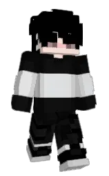 black and iron Minecraft skin — Slim model — first worn by Basti_Troxx