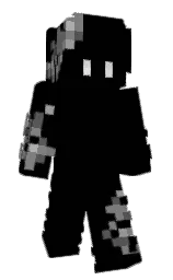 black and gray Minecraft skin — Slim model — first worn by RyanLeBean
