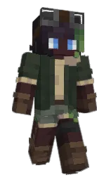heavy metal and cocoa brown Minecraft skin — Slim model — first worn by catoreos