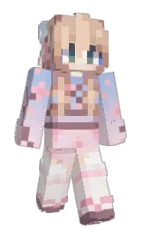 rose fog and vista white Minecraft skin — Slim model