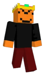 pumpkin and dark tan Minecraft skin — Classic model