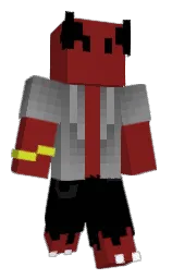 Foetus_Kitten's Minecraft skin wearing the Menace cape