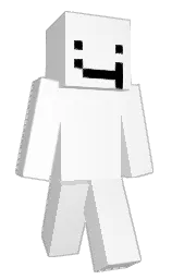 white and black Minecraft skin — Classic model