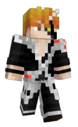 black and cod gray Minecraft skin — Classic model — first worn by ElDetonaAncianas