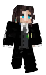 black and cocoa brown Minecraft skin — Classic model — first worn by _Plastus_