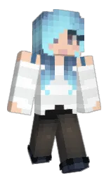 black haze and white Minecraft skin — Classic model — first worn by itsLevelee