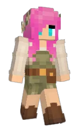 peach orange and shadow Minecraft skin — Slim model — first worn by ArcaneAlice42