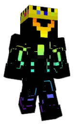 Rettix's Minecraft skin wearing the Aurora cape