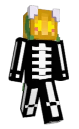 black and white Minecraft skin — Slim model